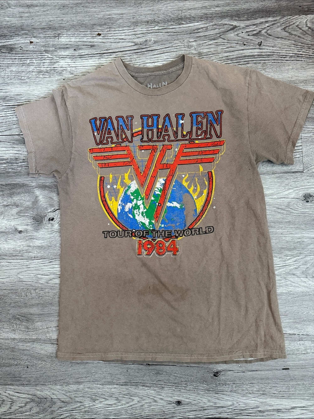 Van Halen 1984 Tour Short Sleeve Tee - Brown